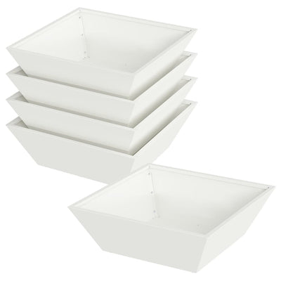Vidaxl plantenbak 5 st wit 50 x 50 x 15 cm koudgewalst staal