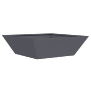 Vidaxl tuin bloempot antraciet 50 x 50 x 15 cm koudgewalst staal - afbeelding 2