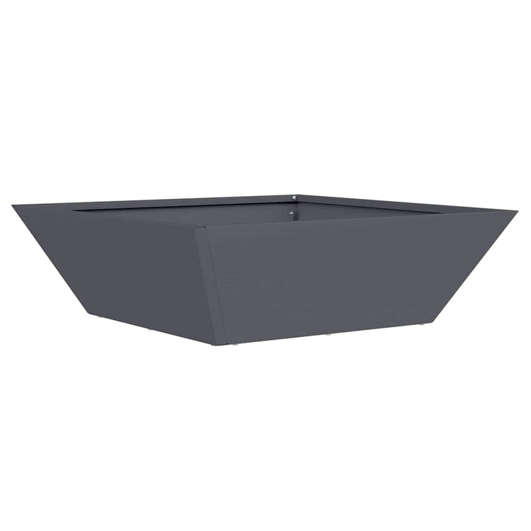Vidaxl tuin bloempot antraciet 50 x 50 x 15 cm koudgewalst staal