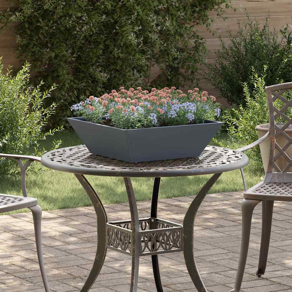 Vidaxl plantenbak 5 st antraciet 50 x 50 x 15 cm koudgewalst staal