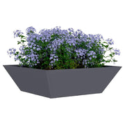 Vidaxl plantenbak 5 st antraciet 50 x 50 x 15 cm koudgewalst staal - afbeelding 3