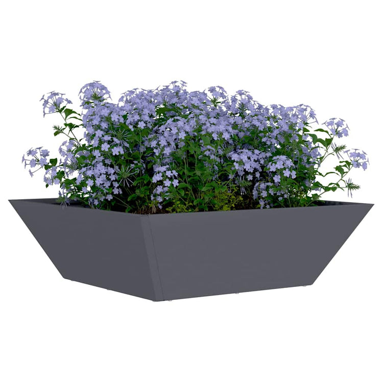 Vidaxl plantenbak 5 st antraciet 50 x 50 x 15 cm koudgewalst staal