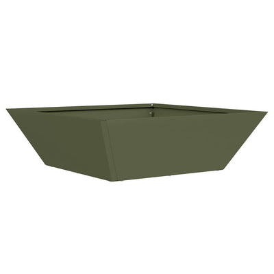 Vidaxl plantenbak olijfgroen 50 x 50 x 15 cm koudgewalst staal