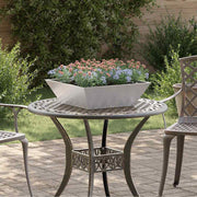 Vidaxl plantenbak zilver 50 x 50 x 15 cm roestvrij staal - afbeelding 1