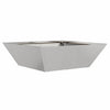Vidaxl tuin bloempot zilver 50 x 50 x 15 cm roestvrij staal