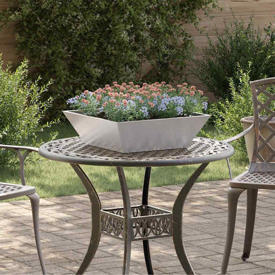 Vidaxl plantenbak 5 st zilver 50 x 50 x 15 cm roestvrij staal