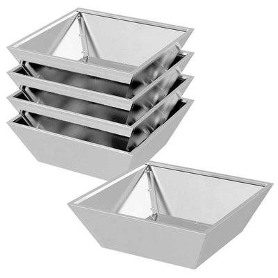 Vidaxl plantenbak 5 st zilver 50 x 50 x 15 cm roestvrij staal