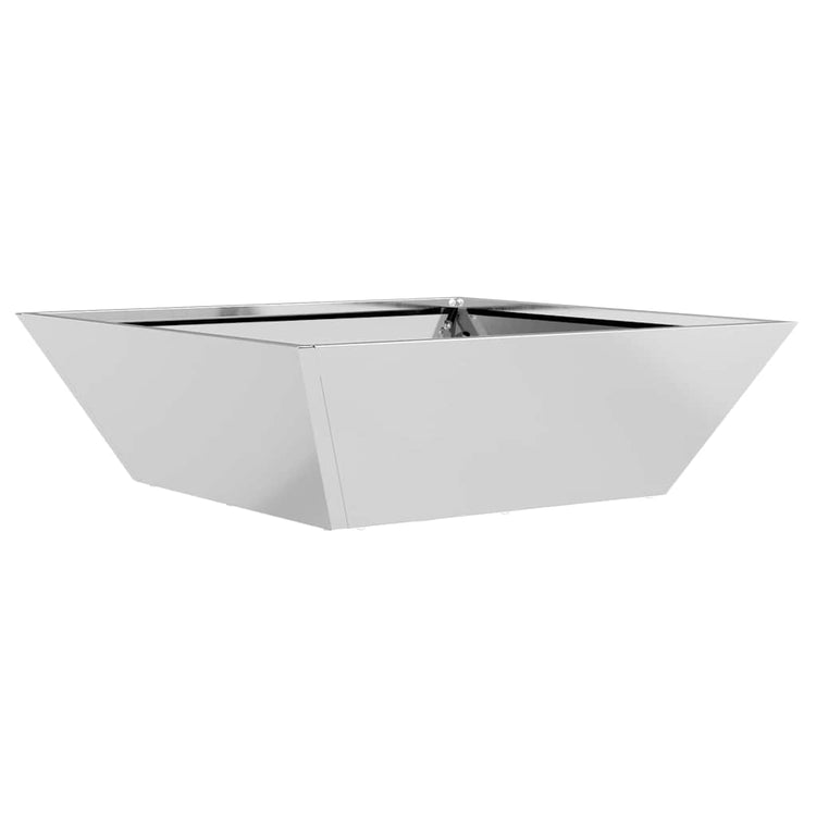 Vidaxl plantenbak zilver 50 x 50 x 15 cm gegalvaniseerd staal