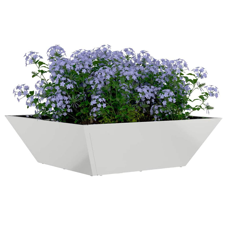 Vidaxl plantenbak zilver 50 x 50 x 15 cm gegalvaniseerd staal