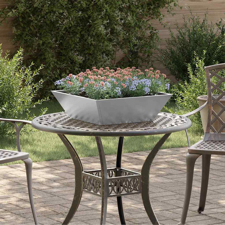 Vidaxl plantenbak 5 st zilver 50 x 50 x 15 cm gegalvaniseerd staal