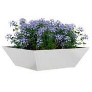 Vidaxl plantenbak 5 st zilver 50 x 50 x 15 cm gegalvaniseerd staal - afbeelding 3