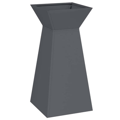 Vidaxl pilaar plantenbak antraciet 35 x 35 x 73 cm koudgewalst staal