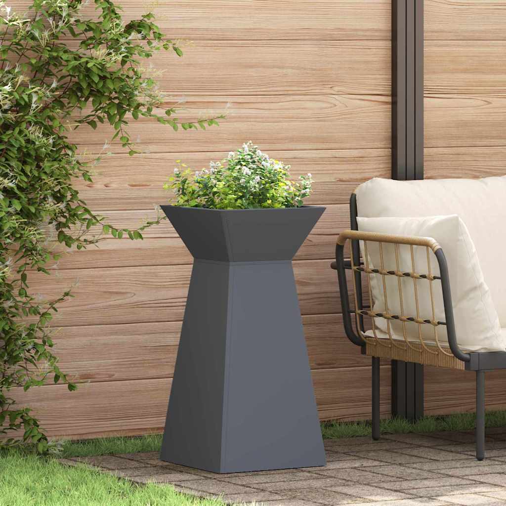Vidaxl pilaar plantenbak 2 st antraciet 35 x 35 x 73 cm