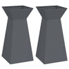 Vidaxl pilaar plantenbak 2 pcs antraciet 35 x 35 x 73 cm