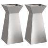 Vidaxl pilaar plantenbak 2 pcs zilver 35 x 35 x 73 cm