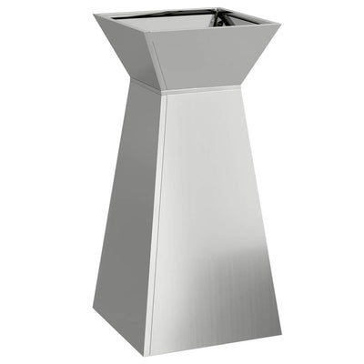 Vidaxl pilaar plantenbak zilver 35 x 35 x 73 cm gegalvaniseerd staal