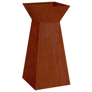 Vidaxl pilaar plantenbak roestkleurig 35 x 35 x 73 cm weervast staal - afbeelding 2