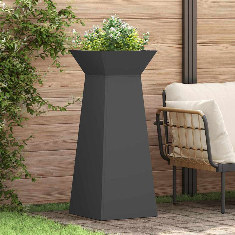 Vidaxl pilaar plantenbak 2 pcs zwart 40 x 40 x 100 cm
