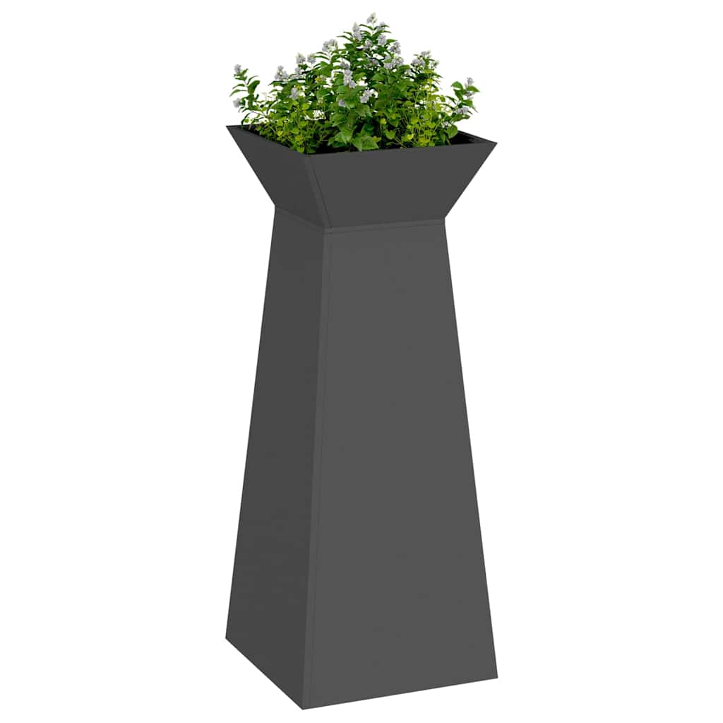 Vidaxl pilaar plantenbak 2 pcs zwart 40 x 40 x 100 cm