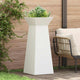Vidaxl pilaar plantenbak wit 40 x 40 x 100 cm koudgewalst staal