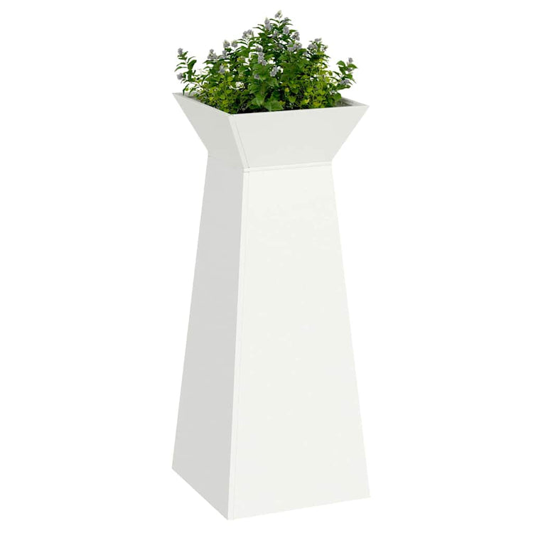 Vidaxl pilaar plantenbak 2 pcs wit 40 x 40 x 100 cm