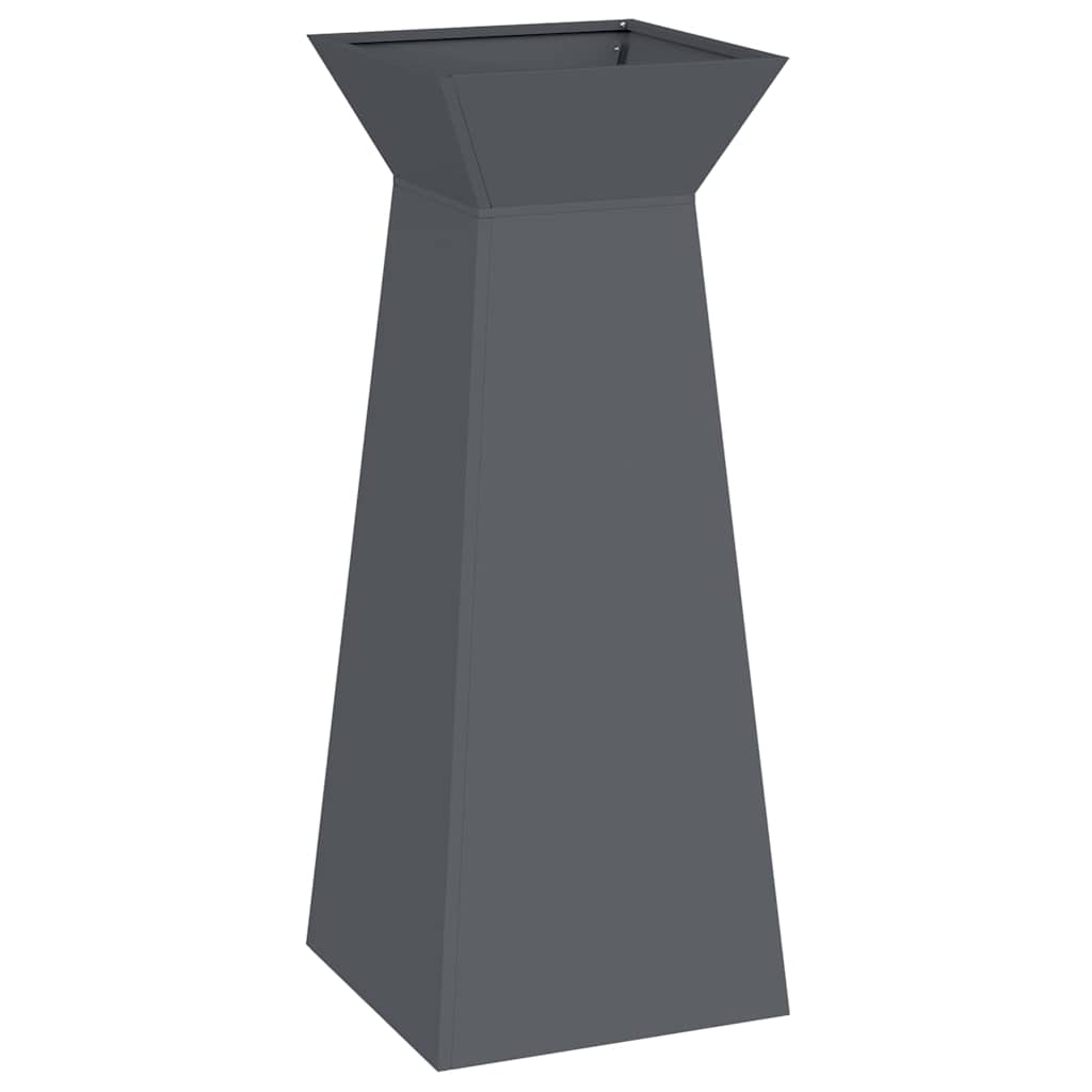 Vidaxl pilaar plantenbak antraciet 40 x 40 x 100 cm