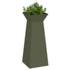 Vidaxl pilaar plantenbak olijfgroen 40 x 40 x 100 cm