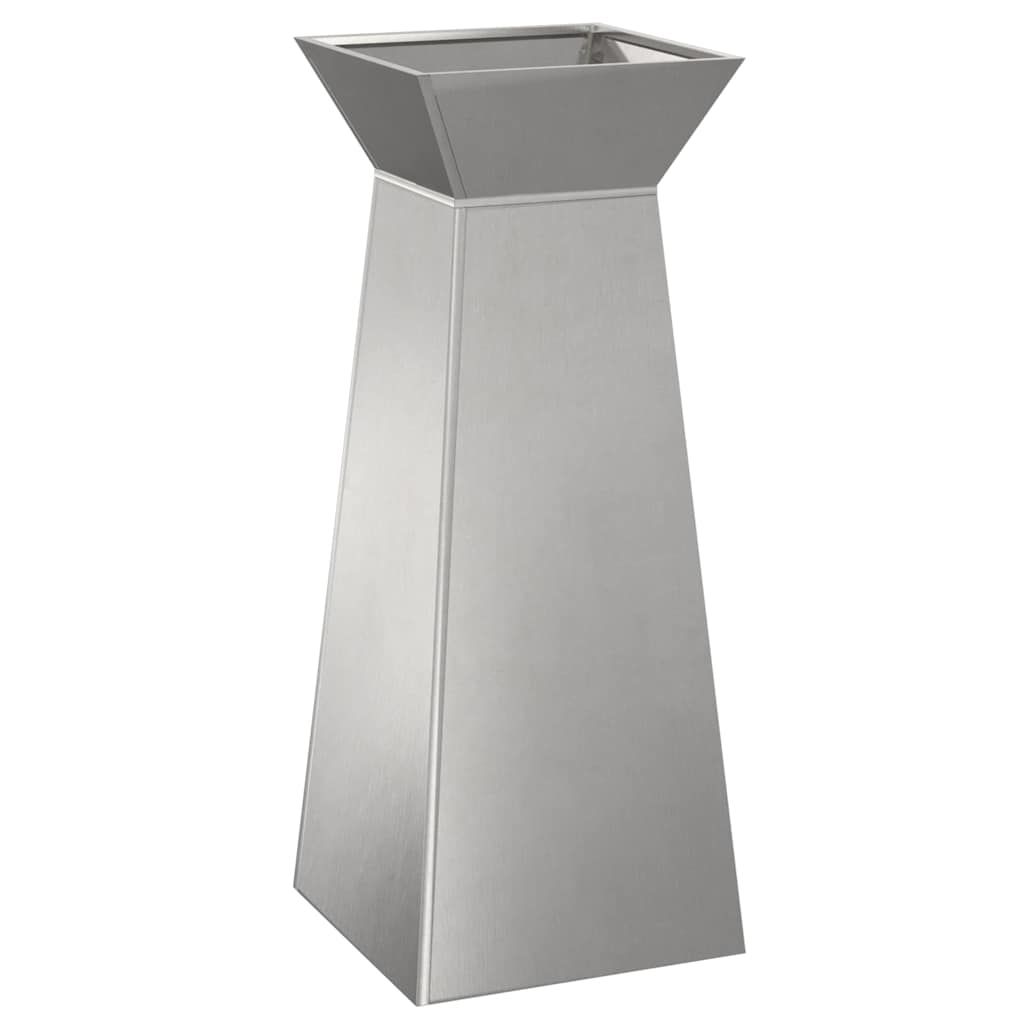 Vidaxl pilaar plantenbak zilver 40 x 40 x 100 cm