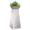 Vidaxl pilaar plantenbak zilver 40 x 40 x 100 cm