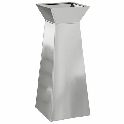 Vidaxl pilaar plantenbak zilver 40 x 40 x 100 cm gegalvaniseerd staal