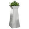 Vidaxl pilaar plantenbak 2 pcs zilver 40 x 40 x 100 cm