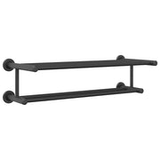 Vidaxl handdoekrek zwart 61 x 23 x 17 cm roestvrij staal - afbeelding 2
