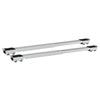 Vidaxl wasmachinebasis 2 pcs zilver 72 x 5 x 4,5 cm roestvrij staal