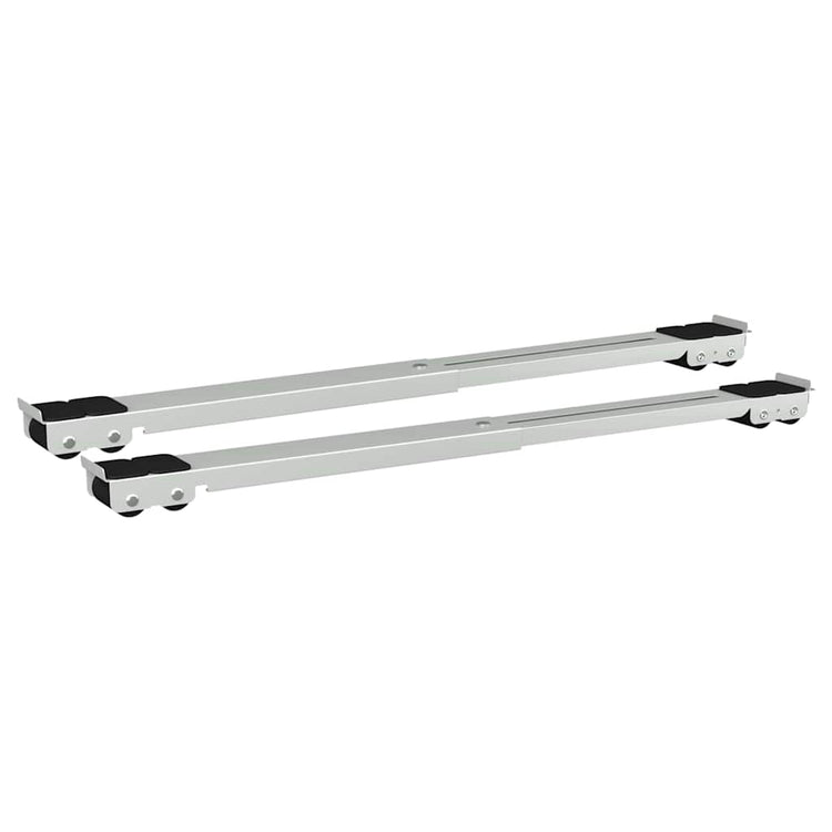Vidaxl wasmachinebasis 2 st zilver 72 x 5 x 4,5 cm roestvrij staal