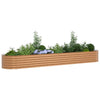 Vidaxl verhoogd bed bruin 400 x 80 x 44 cm staal
