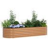 Vidaxl verhoogd bed bruin 240 x 80 x 44 cm staal