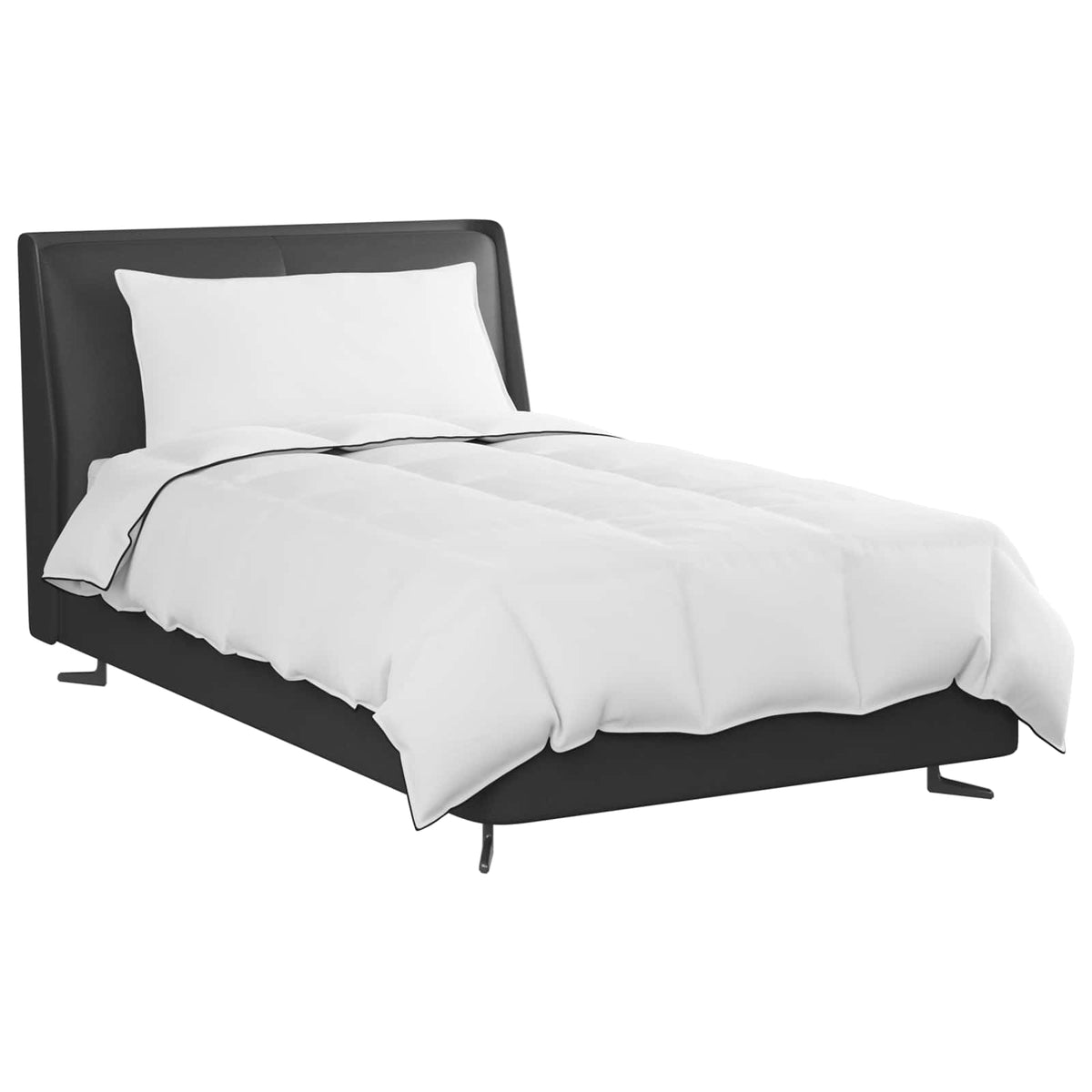 Vidaxl winter dekbed met kussen 2 st wit donsveertjes