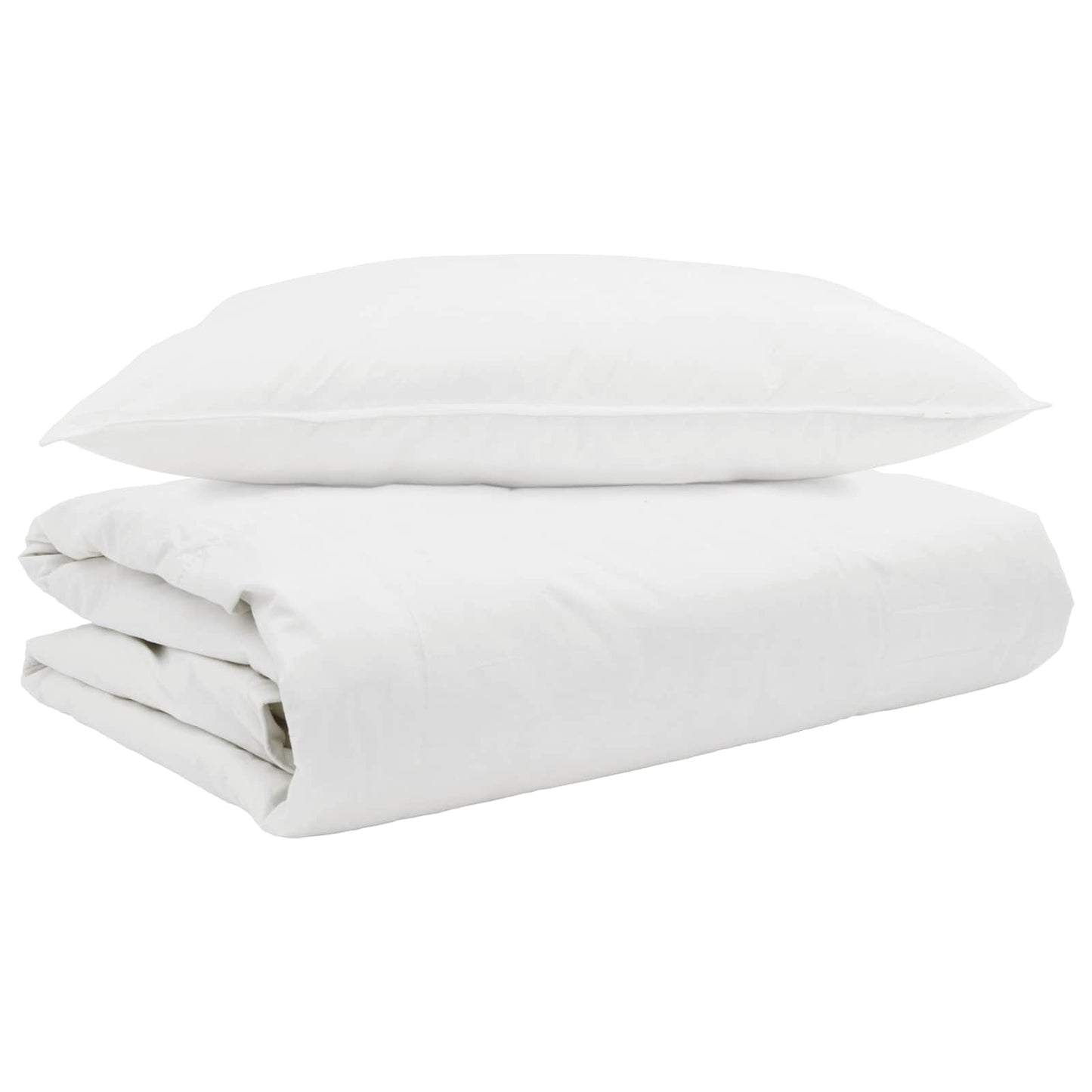 Vidaxl zomer dekbed met kussen 2 pcs wit donsveertjes