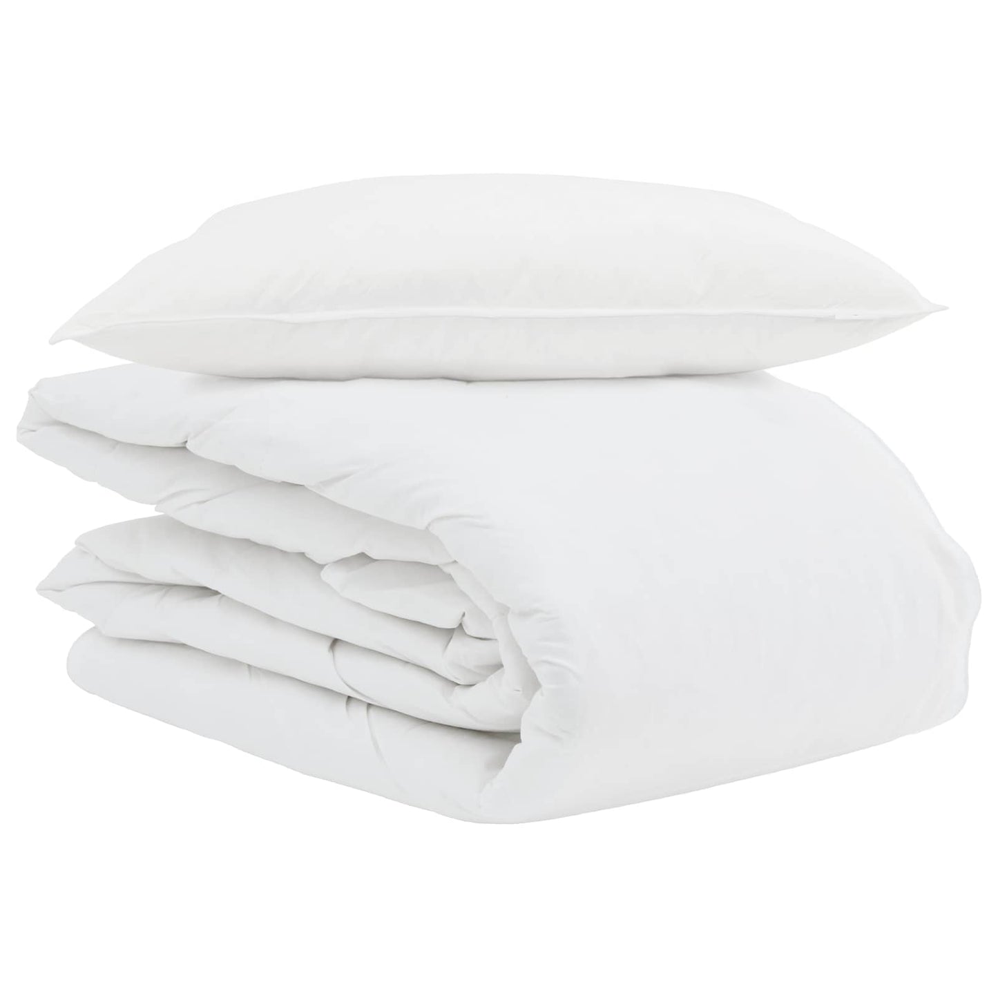 Vidaxl zomer dekbed met kussen 2 pcs wit donsveertjes