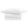 Vidaxl zomer dekbed met kussen 2 pcs wit donsveertjes