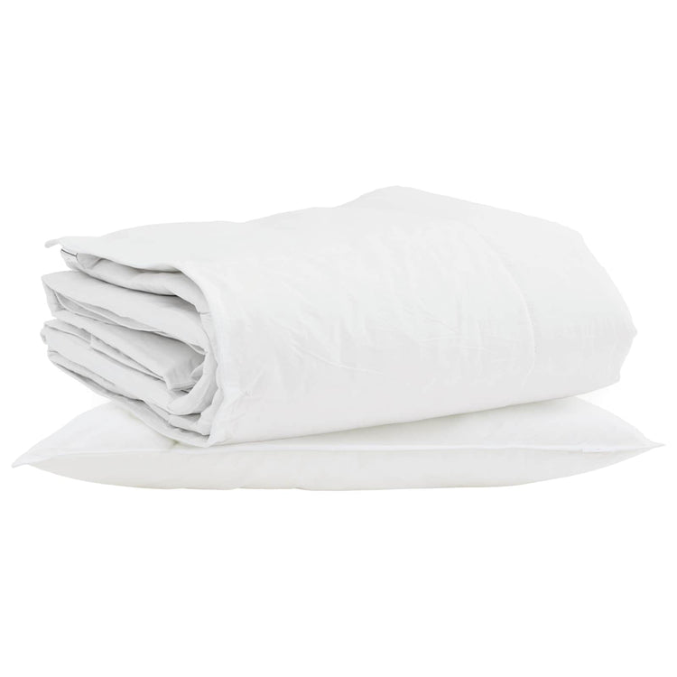 Vidaxl winter dekbed met kussen 2 st wit donsveertjes