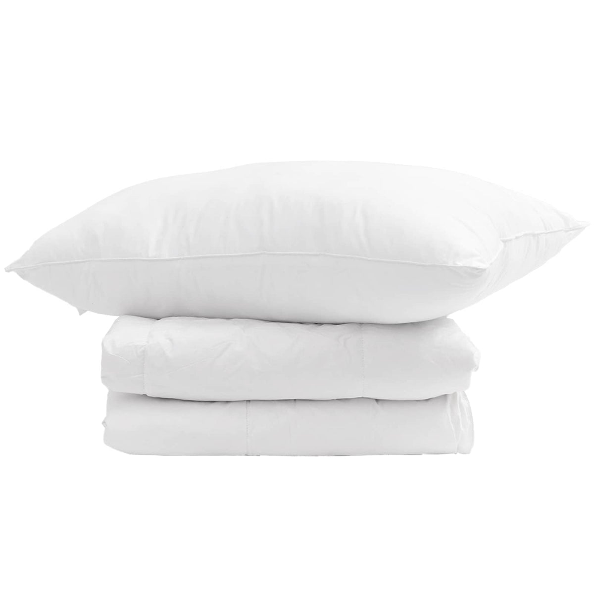 Vidaxl winter dekbed met kussen 2 st wit donsveertjes