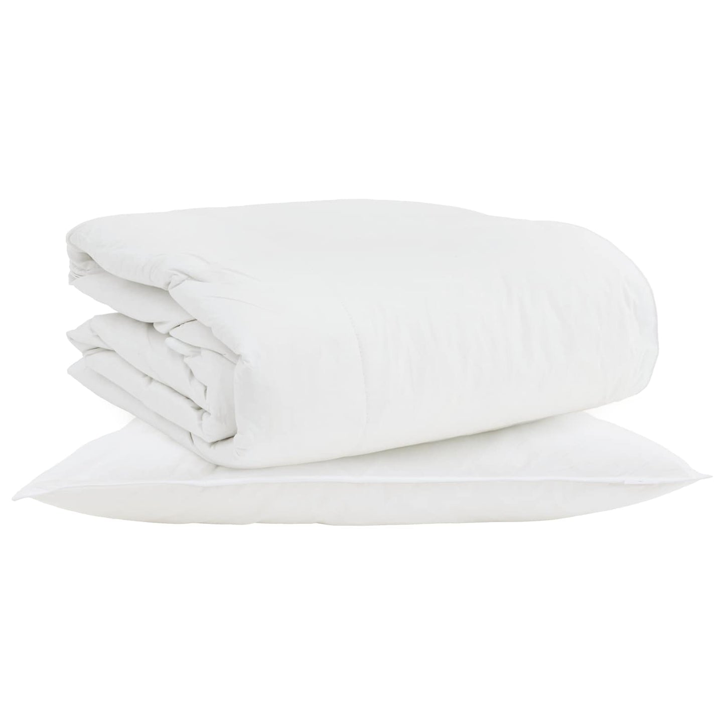 Vidaxl 2-in-1 dekbed met kussen 2 pcs wit donsveertjes