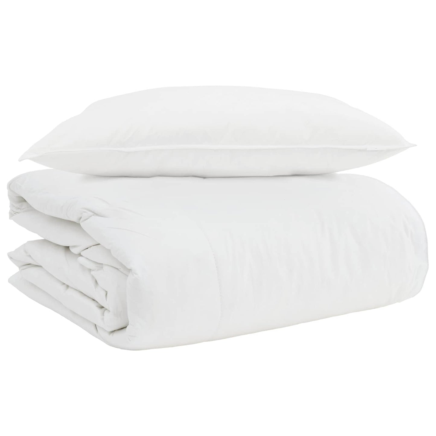 Vidaxl 2-in-1 dekbed met kussen 2 pcs wit donsveertjes