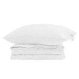 Vidaxl 2-in-1 dekbed met kussen 2 st wit donsveertjes - afbeelding 2