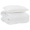 Vidaxl zomer dekbed met kussen 2 pcs wit microvezel