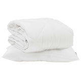 Vidaxl zomer dekbed met kussen 2 pcs wit microvezel - afbeelding 2