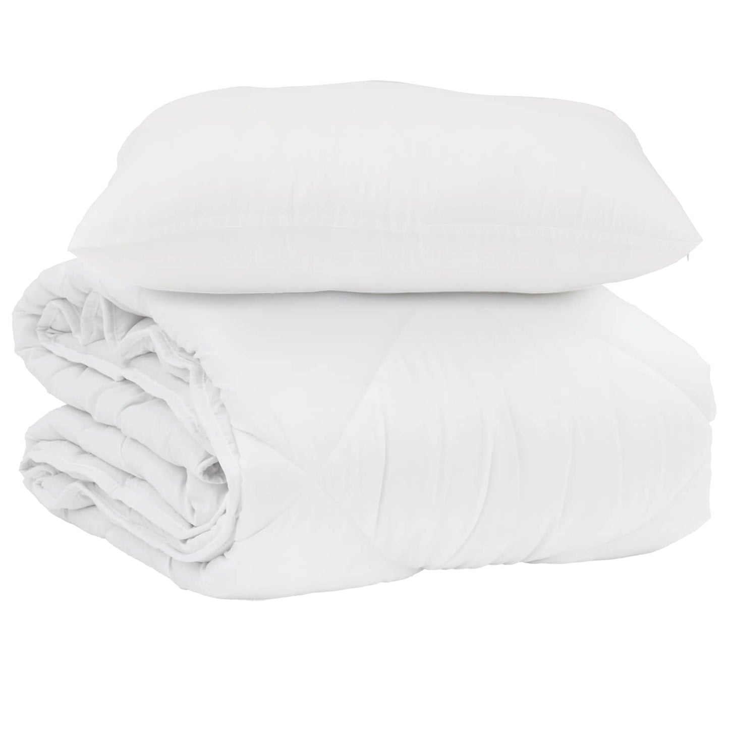 Vidaxl zomer dekbed met kussen 2 pcs wit microvezel