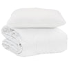 Vidaxl zomer dekbed met kussen 2 pcs wit microvezel