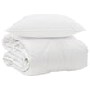 Vidaxl het duvet voor elk seizoen met kussen 2 pcs wit microvezel